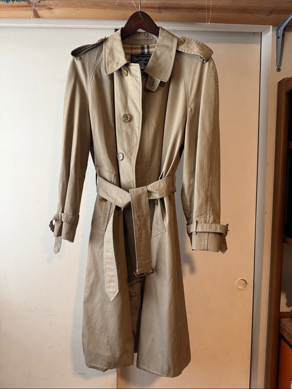 Vintage Classic Burberry Trench Coat with Belt
